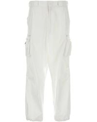 Prada - White Cotton Cargo Pant - Lyst