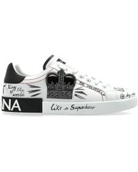 Dolce & Gabbana - Zapatillas con aplicación de logotipo - Lyst