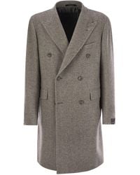 Tagliatore - Herringbone Coat - Lyst