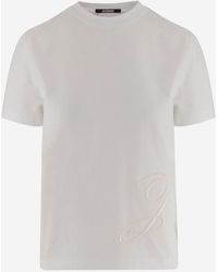 Jacquemus - Katoenen T -shirt Met Logo - Lyst