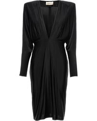 Alexandre Vauthier - Structured V-Neck Jersey Dress - Lyst