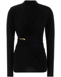 Bottega Veneta - Black Crepe Top - Lyst