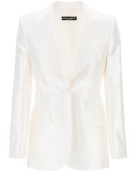 Dolce & Gabbana - Turlington Jacket In Silk Mikado - Lyst