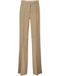 Max Mara - Mxsbig Regular Fit Broek Van Linnen Natté - Lyst