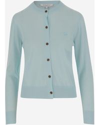 Maison Kitsuné - Wool Cardigan With Fox Patch - Lyst