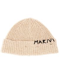 Marni - Embroidered Knitted Beanie Hat - Lyst