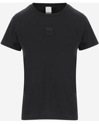 Pinko - Bussolotto Katoenen T-shirt Met Logo - Lyst