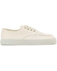 Prada - Ivory Leather Sneakers - Lyst