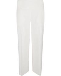 Via Masini 80 - Straight Leg Linen Blend Trousers - Lyst