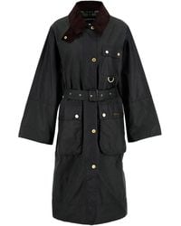 Barbour - Belted Tartan-Cuff Coat - Lyst