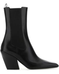 Prada - Leather Ankle Boots - Lyst