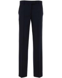 パンツ MIU MIU Navy Blue Gabardine Pant Miu Miu Gabardine Pant in Blue | Lyst