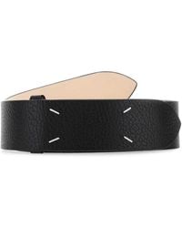 Maison Margiela - Textured Calf Leather Regular Belt - Lyst