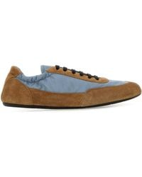 Prada - Two-Tone Re-Nylon And Suede Collapse Sneakers - Lyst