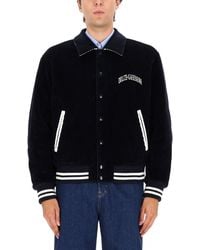 Dolce & Gabbana - Corduroy Jacket With Embroidered Logo - Lyst