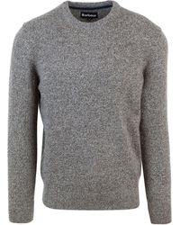 Barbour - Maglione Grigio Essential Tisbury - Lyst