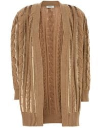 Max Mara - Camel Wool Blend Mirco Cardigan - Lyst
