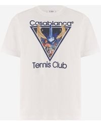 CASABLANCA - Printed Cotton T Shirt - Lyst
