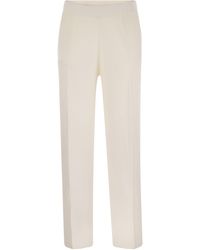 Max Mara - Arno Viscose En Wollen Broek - Lyst