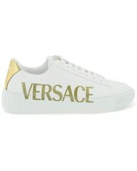 Versace - 'greca' Sneakers Mit Logo - Lyst