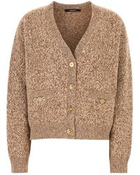 Versace - Two-Tone Wool Blend Cardigan - Lyst