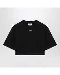 Off-White c/o Virgil Abloh - Cropped T-Shirt With Logo - Lyst