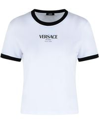 Versace - T-Shirt Met Logo - Lyst