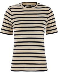 Jil Sander - Gestreepte T -shirt - Lyst
