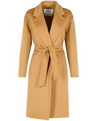 Max Mara - 'Melinda' beige Cashmere Mantel - Lyst