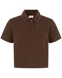 Saint Laurent - Cotton Polo Shirt - Lyst