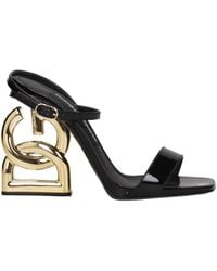 Dolce & Gabbana - Dolce&Gabbana Sandals Patent - Lyst