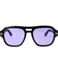 Tom Ford - Round Sunglasses Ft1484 01 Y - Lyst