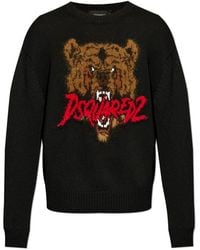 DSquared² - Jacquarded Crewneck Pullover - Lyst