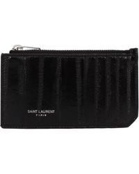 Saint Laurent - Document Holder Eel/Chestnut - Lyst