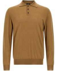 Zanone - Virgin Wool Polo Shirt - Lyst