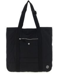 Stone Island - Logo Patch Shopping Bag Tote Nero-Uomo - Lyst