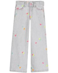 Billieblush - Pantalone Jeans Con Cuoricini - Lyst