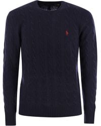 Polo Ralph Lauren - Wool And Cashmere Cable Knit Sweater - Lyst