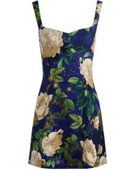 Alice + Olivia - Printed Mini Dress - Lyst