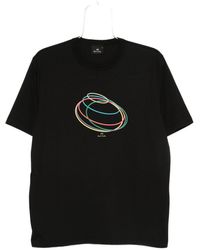Paul Smith - Ps Door Paul Smith Ringen Print Katoenen T -shirt - Lyst