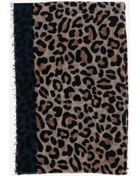 Faliero Sarti - Maila Cashmere Schal mit Leopadrata Muster - Lyst