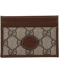 Gucci - Documenthouder Man Fabric Beige/ebano - Lyst