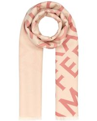 Ferragamo - Salvatore Embroidered Wool Blend Reversible Scarf - Lyst