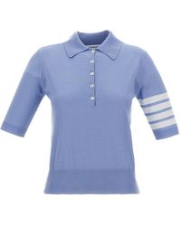 Thom Browne - Wool Polo Shirt - Lyst