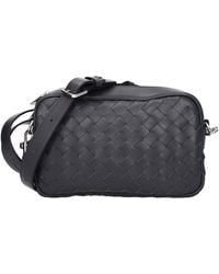 Bottega Veneta - Umhängetaschen Männer Ledergrau/Schiefer - Lyst