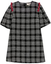 ALESSANDRO ENRIQUEZ - Checked Short Dress - Lyst