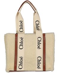 Chloé - Woody Shearling Tote Bag - Lyst
