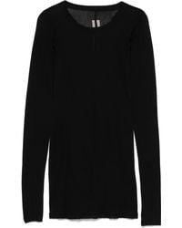 Rick Owens - Ribbed Long Sleeve Sweater - Lyst