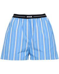 MSGM - Shorts Helder Blauw - Lyst