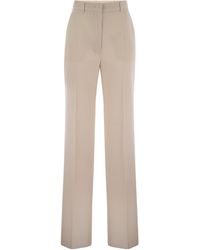 Max Mara - Quasar Wool Satin Crepe Trousers - Lyst